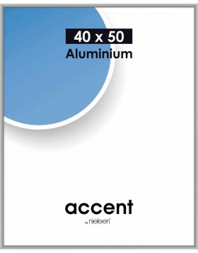 Cornice Nielsen Accent in alluminio 40x50 cm argento opaco