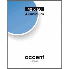 Accent aluminium frame 40x50 cm  steel glossy