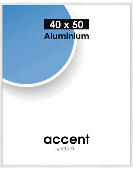 Accent aluminium frame 40x50 cm  white glossy