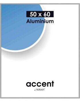 Accent aluminium lijst 50x60 cm zilver glanzend