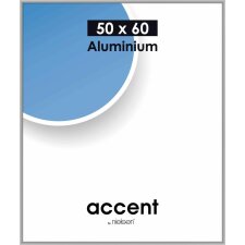 Accent aluminium lijst 50x60 cm zilver mat