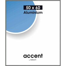 Accent aluminium frame 50x60 cm  steel glossy