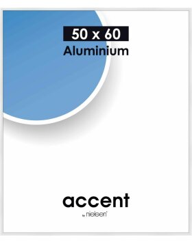 Marco de aluminio acentuado 50x60 cm blanco brillante