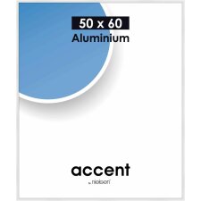 Accent aluminium frame 50x60 cm  white glossy