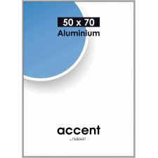 Accent aluminium frame 50x70 cm  silver mat
