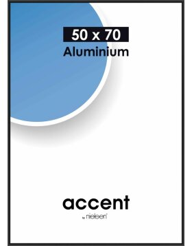 Accent aluminium frame 50x70 cm  black mat