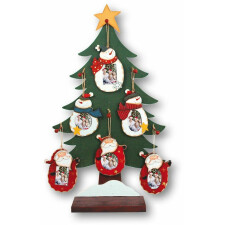 Adornos de madera para el árbol de Navidad