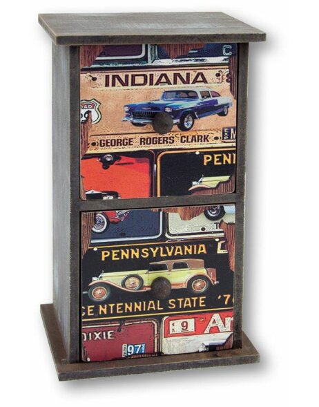 Caisse en bois Pontiac 13x10x22 cm