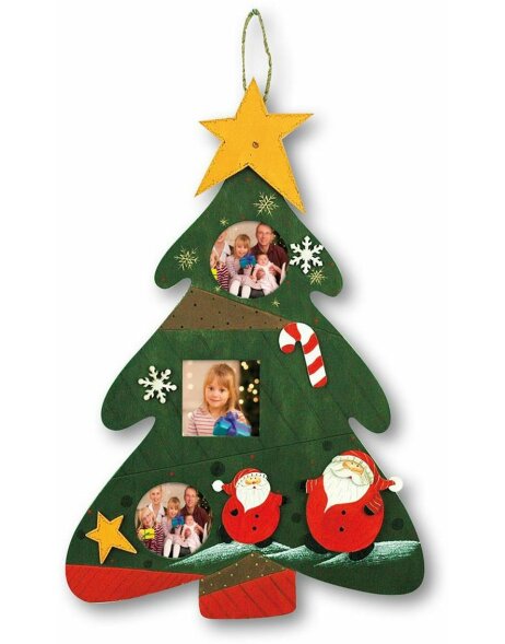 Weihnachtsbaum-Rahmen f&uuml;r 3 Fotos 29x42 cm