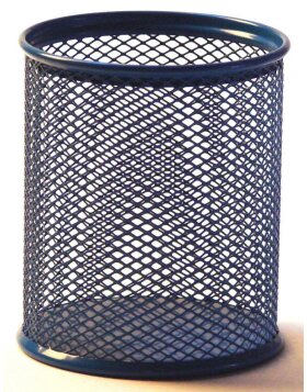 Bicchiere per matite in acciaio blu officinale