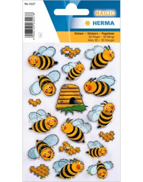 HERMA Sticker MAGIC bees, 3D wings