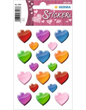 HERMA Sticker DECOR Coloured hearts
