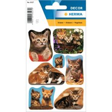 HERMA DECOR stickers photos of cats 3 sheets