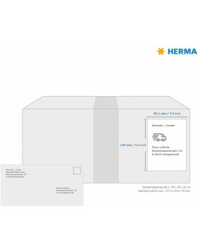 HERMA Adressetiketten Premium A4, weiß 99,1x139 mm Papier matt 400 St.