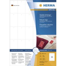 Étiquettes stables HERMA A4 35x59,4 mm blanches papier-film-papier perforé non adhésives 3000 pcs.