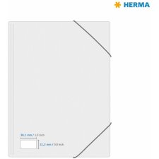 HERMA Labels natural white 38,1x21,2 A4 recycled paper with Blue Angel ecolabel 6500 pcs.