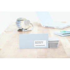 Etiquetas de dirección HERMA A4 blanco natural 99,1x33,8 mm papel reciclado mate con certificado Ángel Azul 1600 unid.