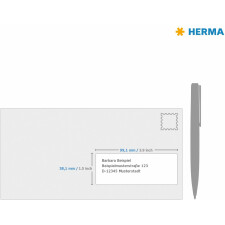 Etichette HERMA A4 bianco naturale 99,1x38,1 mm carta riciclata opaca con certificato Blue Angel 1400 pz.