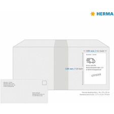 HERMA Etiketten A4 naturweiß 105x148 mm Recyclingpapier matt mit Blauem Engel-Zertifikat 400 St.