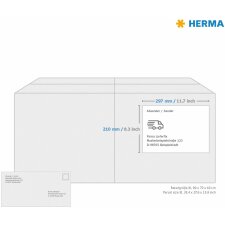 HERMA Labels natural white 210x297 A4 recycled paper with Blue Angel ecolabel 100 pcs.