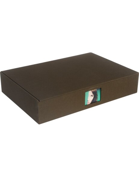 Caja de almacenaje Sena 37x25,5x7,5 cm marr&oacute;n oscuro