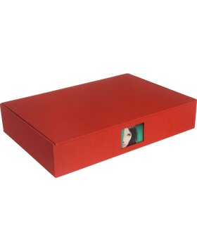 Caja de almacenamiento Sena 37x25,5x7,5 cm rojo