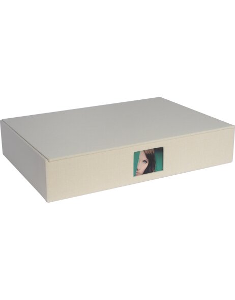 His storage box 37x25,5x7,5 cm cream