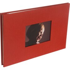 Donau A4 álbum con tapa de rosca rojo