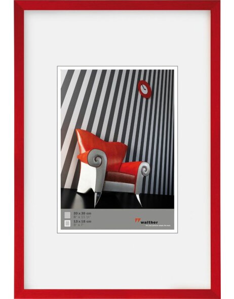 Walther Chair Alurahmen 40x50 cm rot