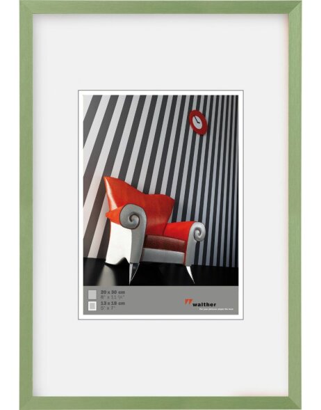 Aluminium Chair Bilderrahmen 13x18 gr&uuml;n