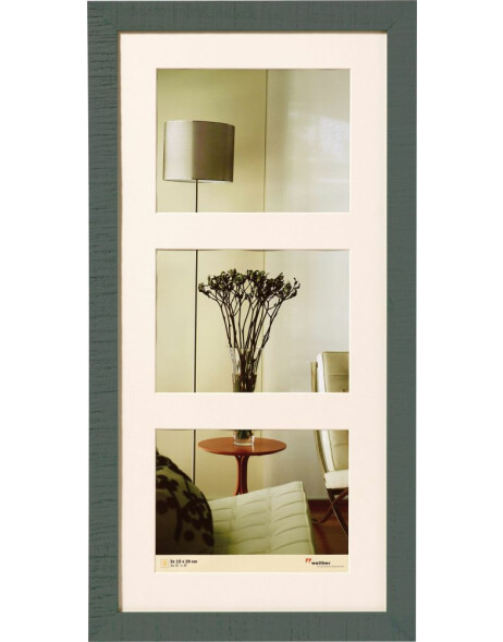 Holz-Galerierahmen HOME graublau f&uuml;r 3x 10x15 cm