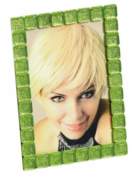 Cadre photo en verre Colette 10x15 cm vert