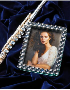Ritratto cornice perla 13x18 cm in argento