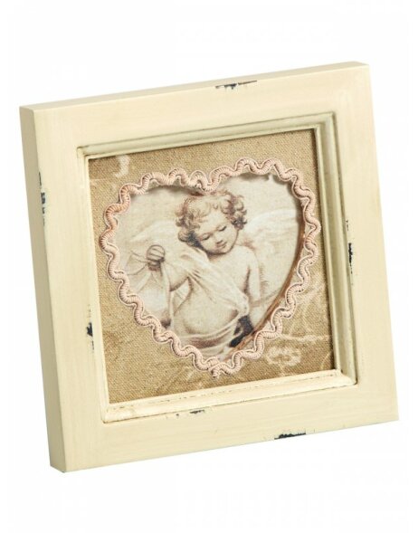 Photo frame Angel 10x10 cm Heart cutout