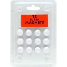 Blisterpackung 12 Magnete weiß