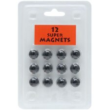 Blisterpackung 12 Magnete schwarz