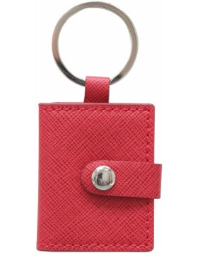 Photo Keychain red leather
