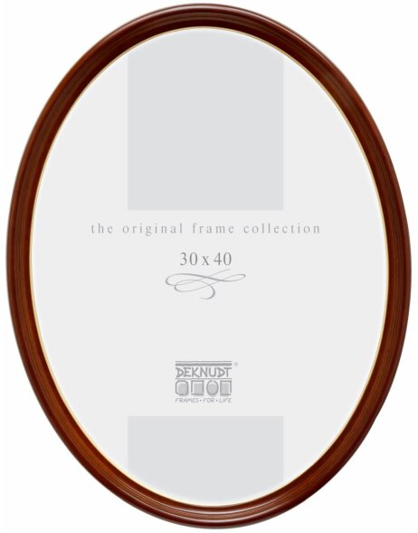 Plastic frame S100 oval 18x24 cm walnut