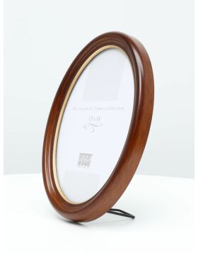 Plastic frame S100 oval 30x40 cm walnut