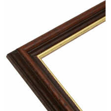 Deknudt Wooden Frame S406 walnut 13x18 cm gold edge