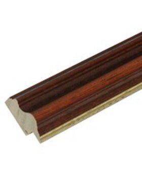 Cornice di legno S424H2 30x40 cm in noce con bordo dorato