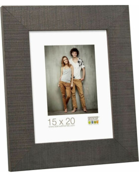 wooden frame S486H 15x20 cm gray