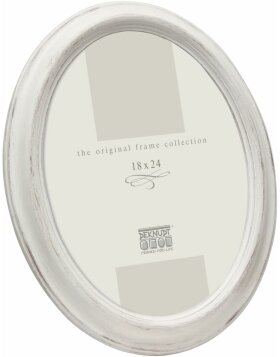 Marco de plástico oval S133 blanco 20x25 cm