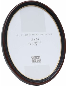 Marco de plástico S100 oval 15x20 cm negro