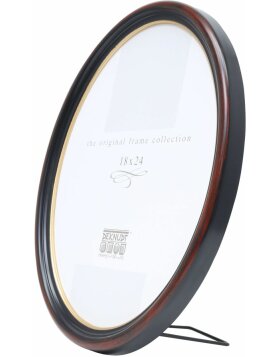 Cadre plastique S100 ovale 18x24 cm noir