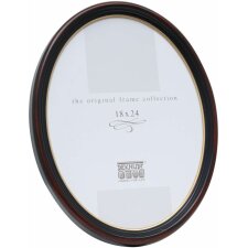 Cadre plastique S100 ovale 30x40 cm noir
