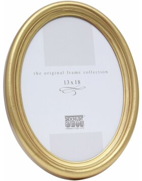 Marco de plástico Deknudt S100 oval 10x15 cm dorado