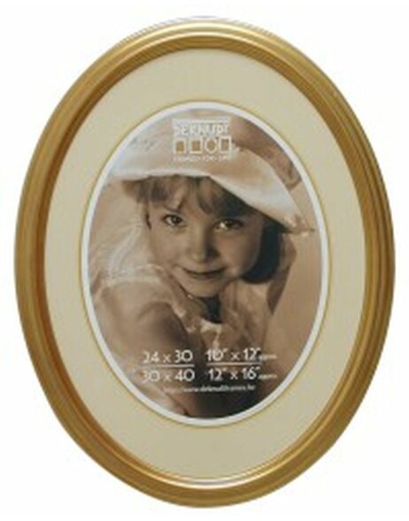 Plastic frame oval gold S133 20x25 cm