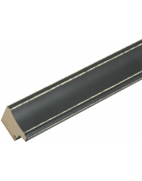 Marco de madera S40J Lona 30x30 cm pintado negro estrecho
