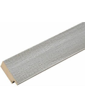 Cornice di legno S49B verniciata grigio-beige 15x20 cm